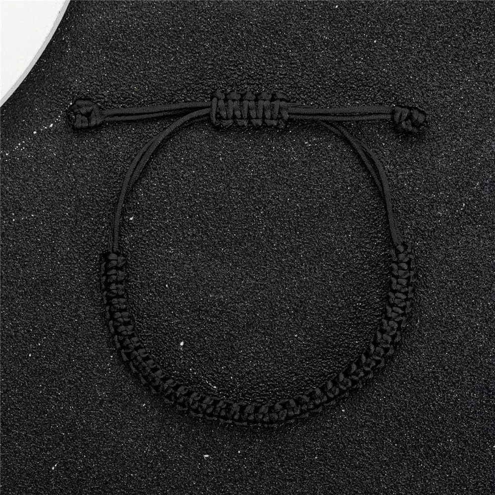 kelistom Handmade String Bracelet for Women Men Simple Red Black Braided Adjustable Charm Bracelets Minimalist Jewelry