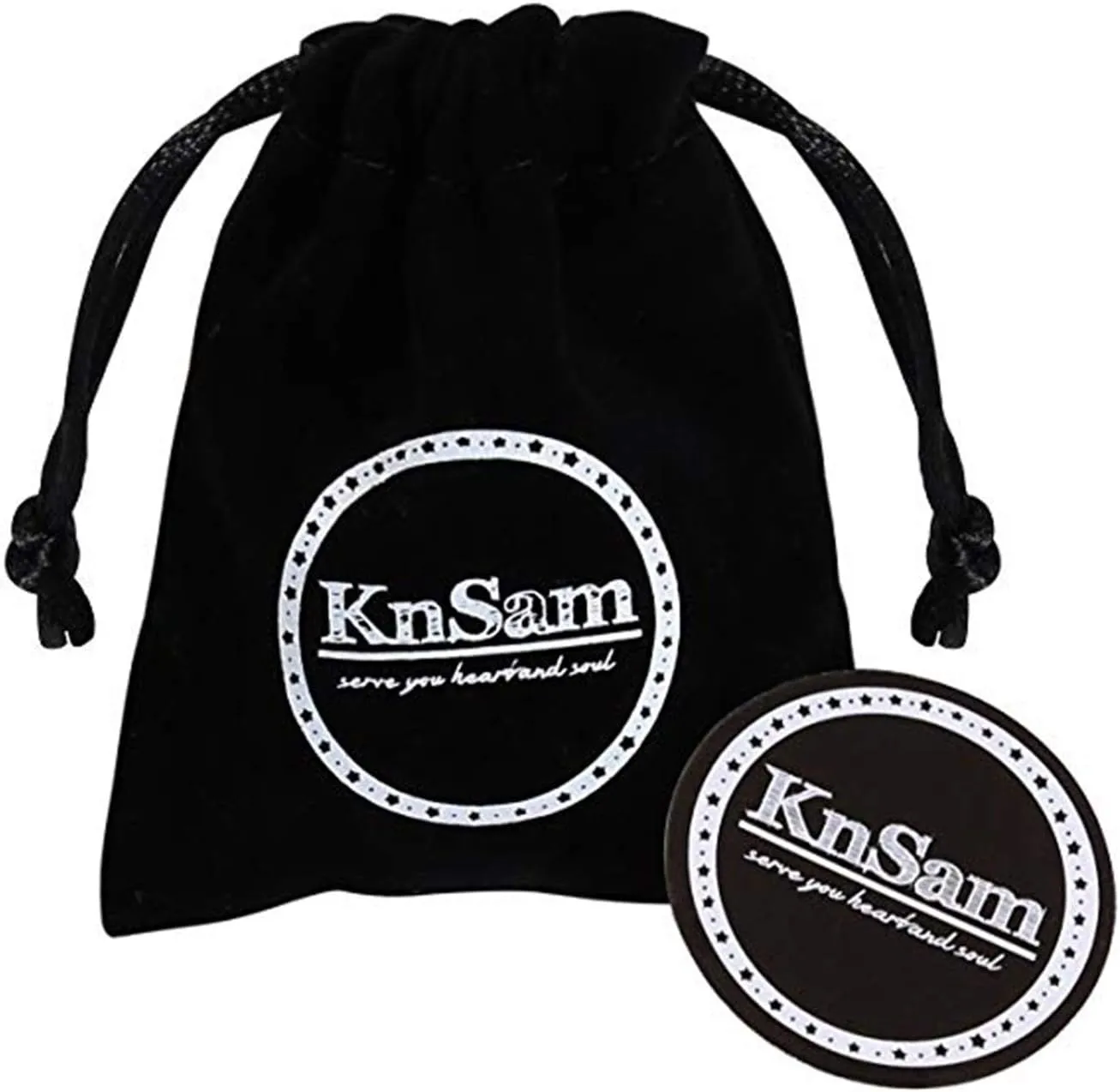 KnSam Couple Ring Set Wedding Ring Stainless Steel Simple Comfort Fit White Zircon Silver Ring Size 5-13