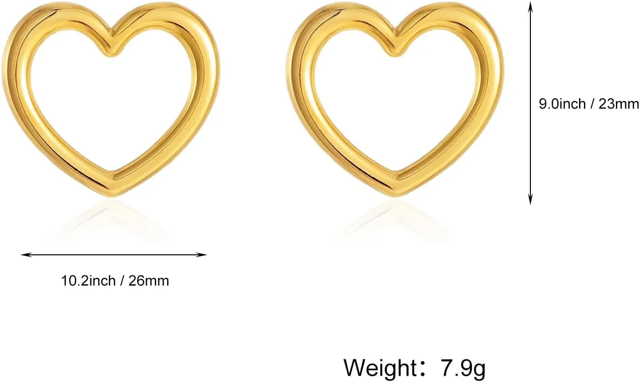KOMI Women's Gold Studs Earrings 14K Gold Plated Dainty Studs Earring Stainless Steel Hypoallergenic Earrings for Women Gifts