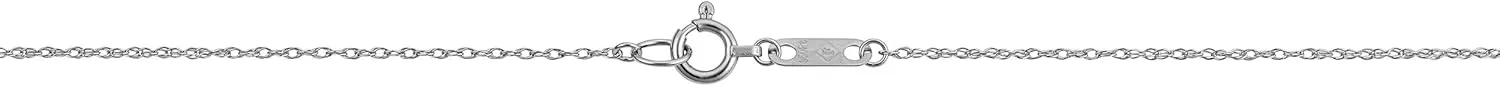 Kooljewelry Platinum 950 Light Rope Chain Necklace (0.9 mm)