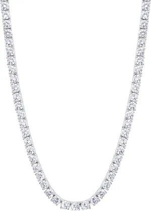 KRKC&CO Tennis Chain for Men, 14k Gold Chain for Men, Iced Out Chains Prong-Setting 5A Cubic Zirconia Stones Tennis Necklace, Hip Hop Jewelry for Rappers 3mm 4mm 5mm 6mm, 18 20 22 24 Inches