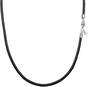Leather Necklace for Men Women 925 silver buckle Cord Chain Waterproof 18''-24''optional 2.5mm Rope Chain DIY for Pendant With gift box
