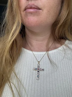Life Light Rainbow Cross Necklace
