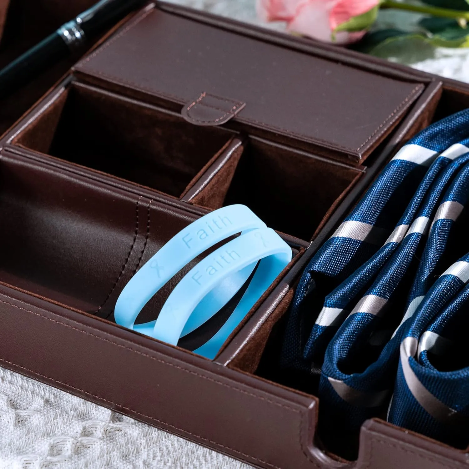 Light Blue Silicone Bracelets  Light Blue Colored Rubber Wristbands for Prostate Cancer, Trisomy 18, Cushing, Scleroderma Awareness, Graves Disease, Fundraising & Gift Giving - Perfect for Women and Men