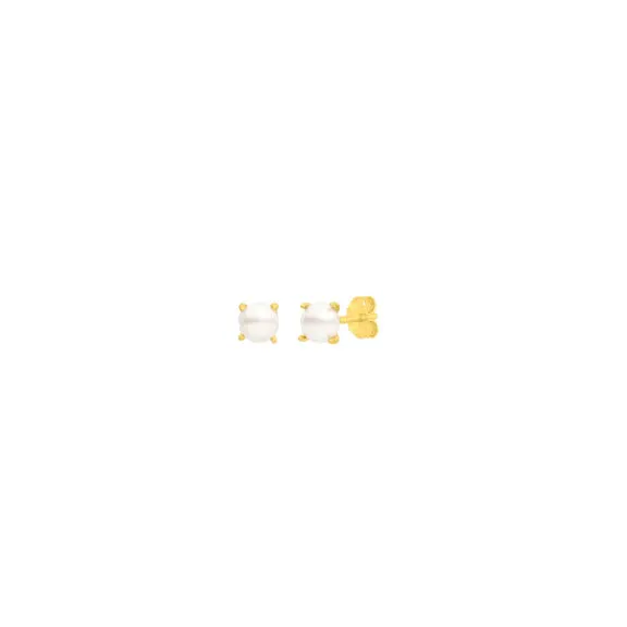 Lilah Pearl Studs Gold
