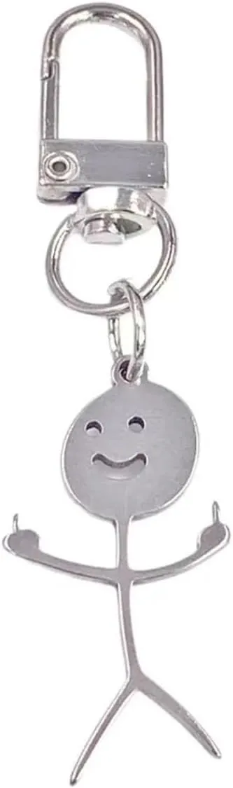 Line Drawing Keychains, Fun Hand Gesture Designs, Funny Middle Finger Open Key Fob, Unique Couple Friendship Gifts