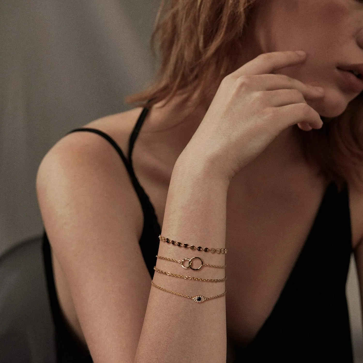 LOYATA Chain Bracelet Gold Link 14K Gold Plated Dainty Pearl Bracelet Simple Jewelry Gift for Women