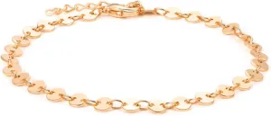 LOYATA Chain Bracelet Gold Link 14K Gold Plated Dainty Pearl Bracelet Simple Jewelry Gift for Women