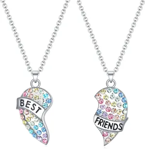luomart Best Friends Necklace Gift,Heart BFF Friendship Necklaces Jewelry Gifts for Women