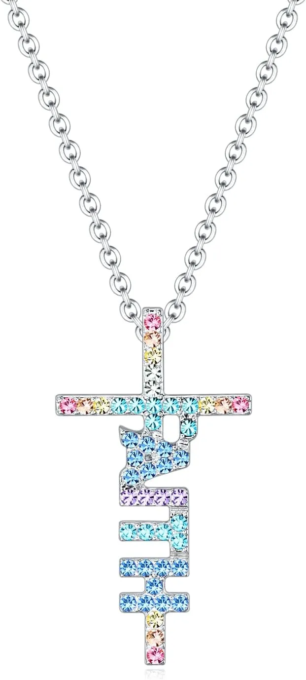 luomart Cross Necklace Gifts for Girls,Women Cross Necklaces Gifts Religious Pendant Christian Jewelry