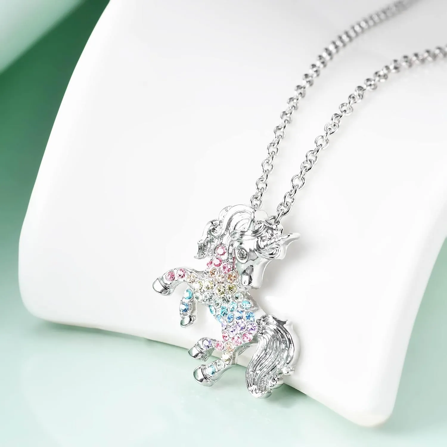 luomart Unicorns Necklace Gifts for Girls,Rainbow Unicorn Necklaces Jewelry Gift for Women Girls Unicorn Lovers