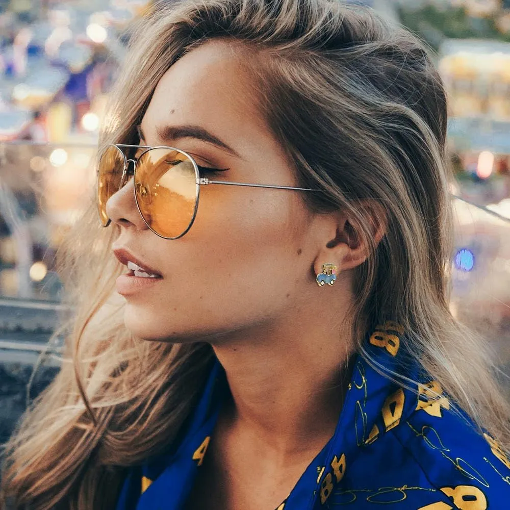 Madison Tyler 3 Pairs Football Touch Helmet Sport Ball Stud Earrings Set for Women | Football Gift for Women