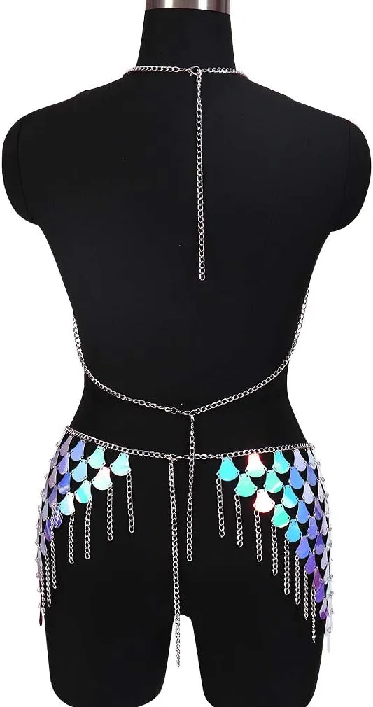 MAMOHSS Crystal Belly Waist Chain Beach Layered Body Chain Fashion Sexy Jewelry PartyBody Accessories