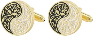 Mens Cufflinks Wedding, Fun Cuff Links Mens Round Alloy Men Birthday Gift