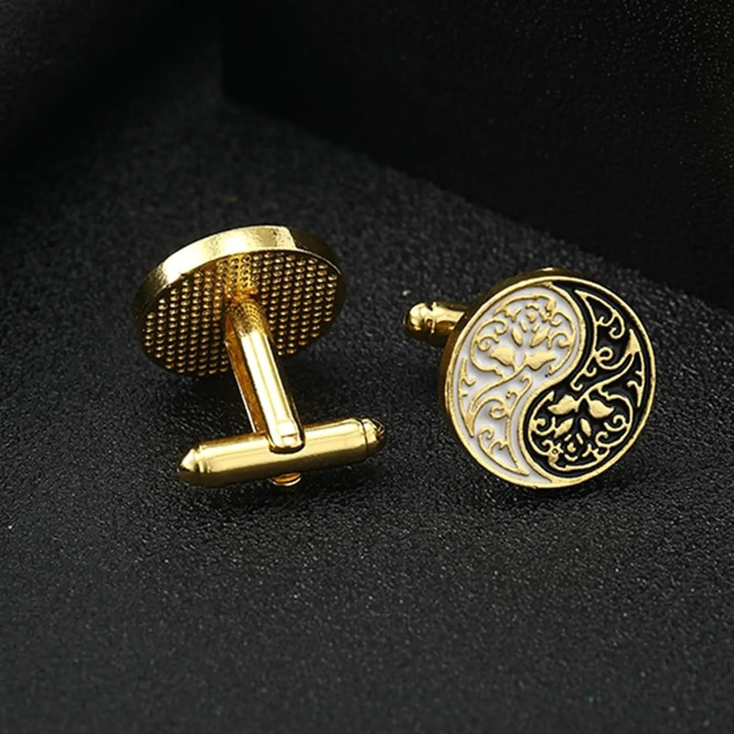 Mens Cufflinks Wedding, Fun Cuff Links Mens Round Alloy Men Birthday Gift