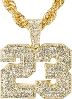Men's Iced-Out Basketball Pendant with Rope Chain  Sports-Inspired Hip-Hop Necklace