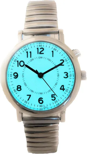 Mens Ladies 32mm Light Up Night Light Stretch Elastic Band Fashion Watch