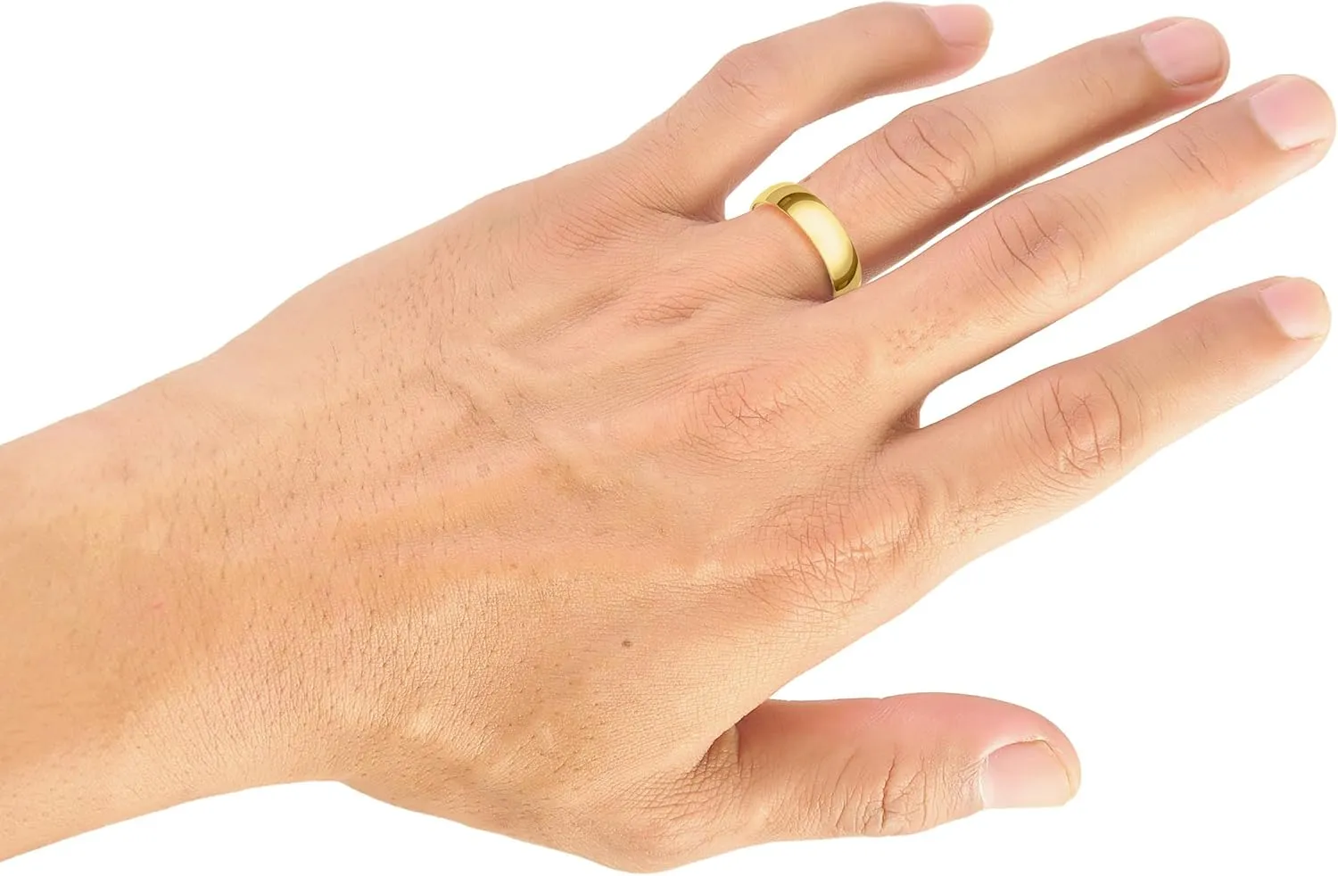Mens or Women's 10K or 14K Yellow or White Gold 5MM Classic Plain Simple Wedding Band by Brilliant Expressions