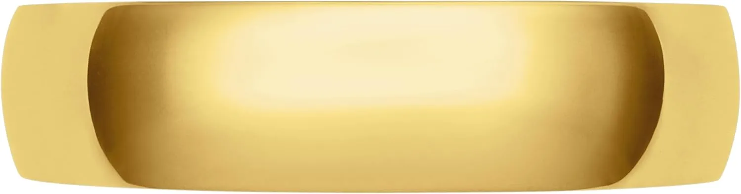 Mens or Women's 10K or 14K Yellow or White Gold 5MM Classic Plain Simple Wedding Band by Brilliant Expressions