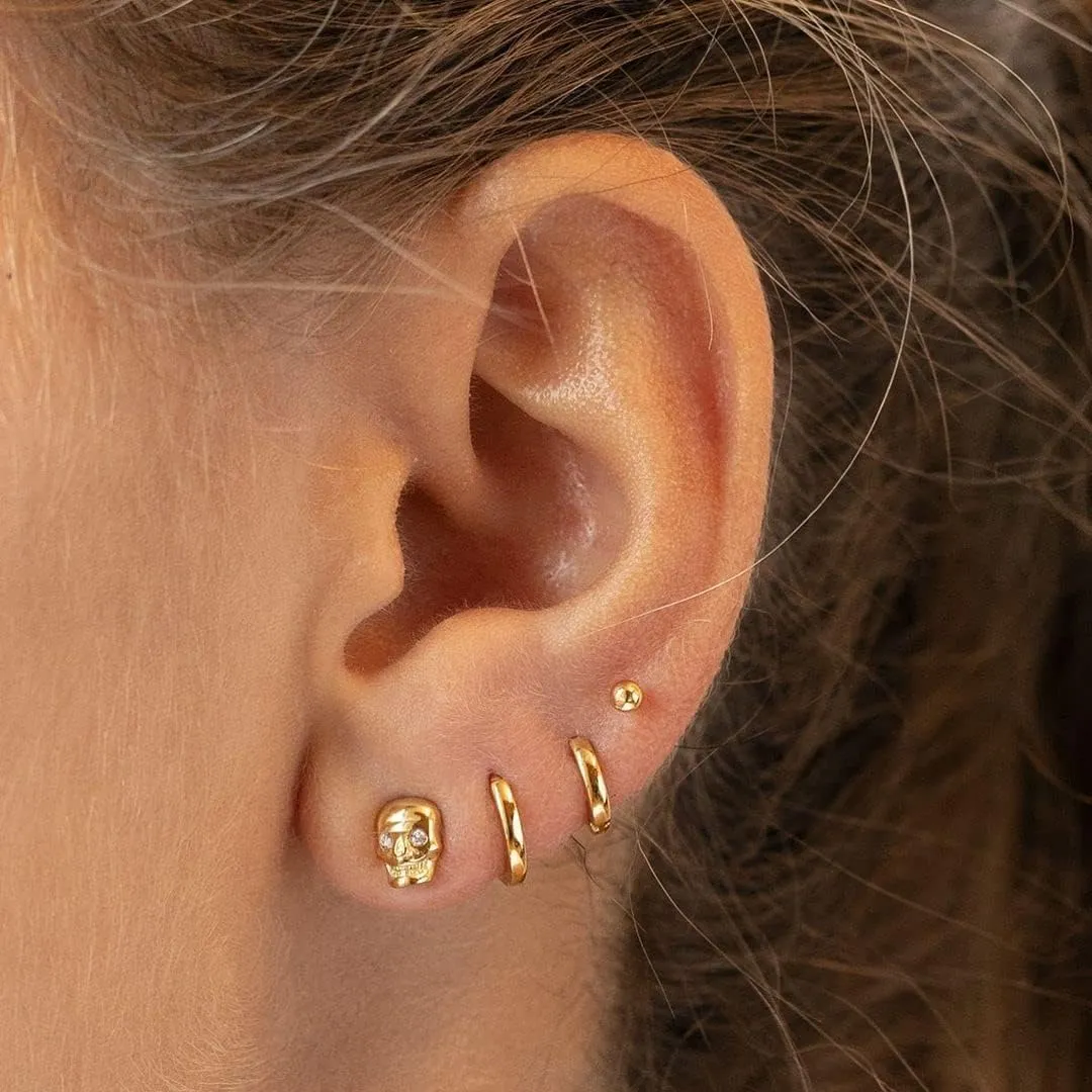 micuco 3 Pairs Small Hoop Earrings for Women, Tiny Helix Hoop Earring for Men, Cartilage Hoop Earring Set, Hypoallergenic Earrings