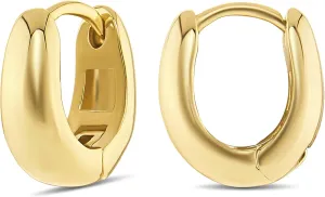 MILLA 14k Gold Huggie Earrings or Sterling Silver Huggie Earrings for Women Multipack & Individuals - Ear Huggers Earrings for Women Trendy Y2K Earrings, Preppy Earrings - Lightweight & Hypoallergenic