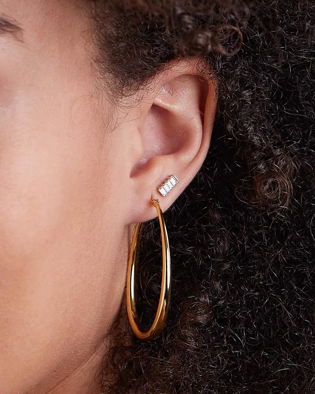 MILLA Oval Hoop Earrings - 14K Gold Plated, Rose Gold Plated and Sterling Silver Plated Hoop Earrings for Women - Hypoallergenic & Lightweight