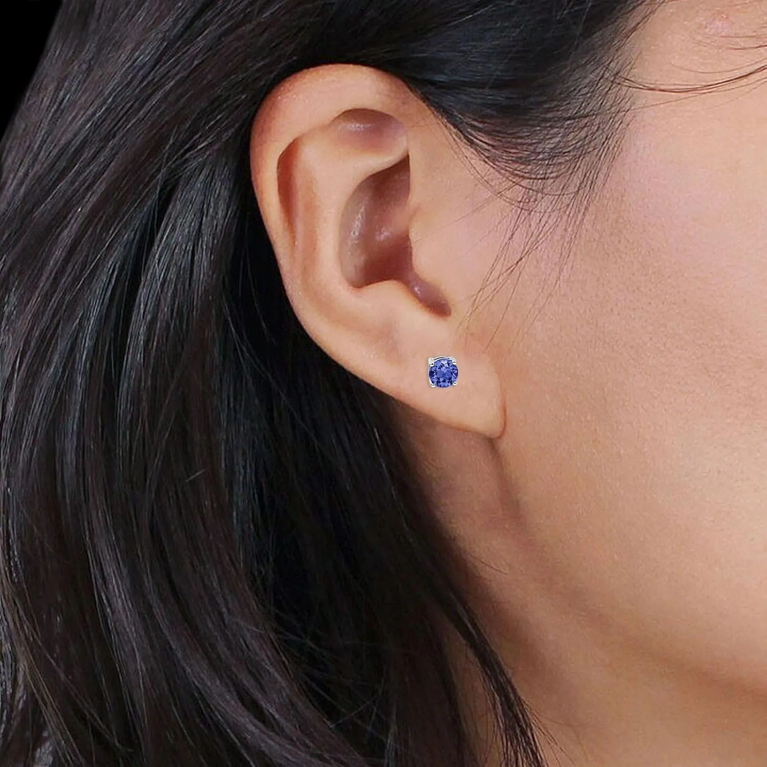 Minimalist Round Solitaire Unique Push Back Unisex Stud Earrings Cubic Zirconia Solid 925 Sterling Silver