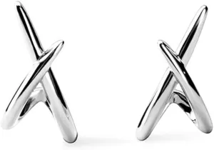 Minimalist X Shape Stud Earrings for Women Geometric Cross Earrings Letter X Statement Hoop Stud Earrings Dainty Ear Jewelry