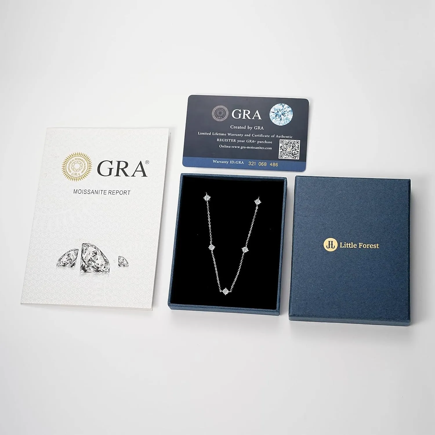 Moissanite Necklace for Women, 925 Sterling Silver Station Choker Necklaces D Color VVS1 Clarity Lab Created Imitation-diamond Dainty Simple Jewelry with Certificate of Authenticity