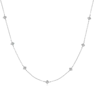 Moissanite Necklace for Women, 925 Sterling Silver Station Choker Necklaces D Color VVS1 Clarity Lab Created Imitation-diamond Dainty Simple Jewelry with Certificate of Authenticity