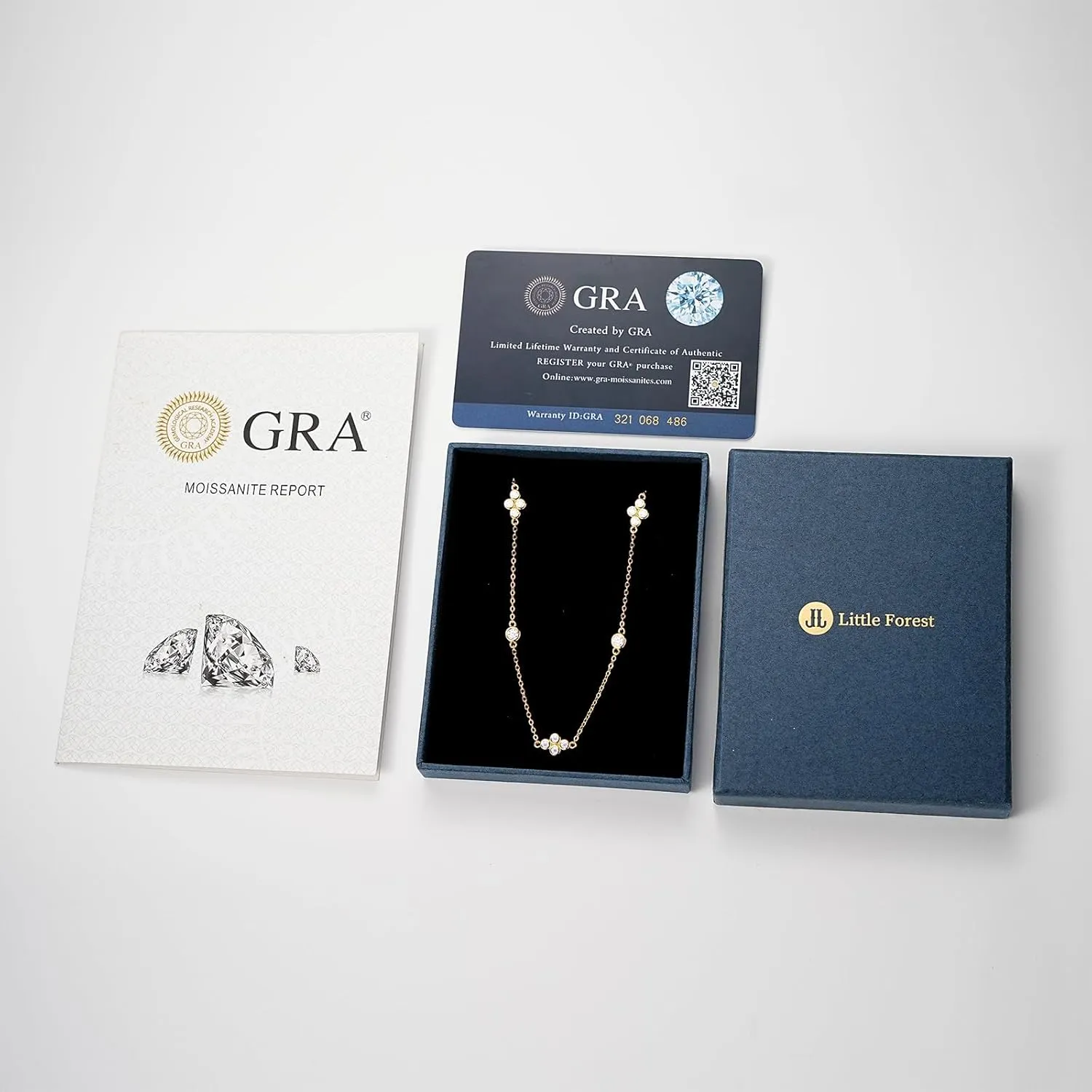 Moissanite Necklace for Women, 925 Sterling Silver Station Choker Necklaces D Color VVS1 Clarity Lab Created Imitation-diamond Dainty Simple Jewelry with Certificate of Authenticity
