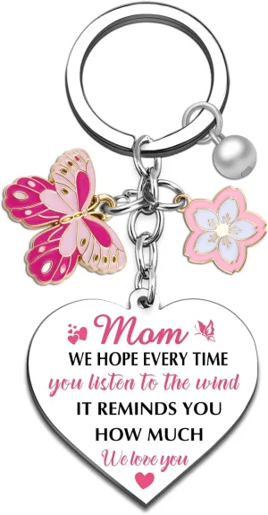 Mom Birthday Gifts Sweet Mom Gifts Keychains Mother's Day Gift from Daughter Son Birthday ChristmasThanksgiving Easter Best Moms Gift for Her Cute Mother Keyring