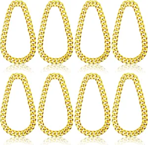 Money Chain with Dollar Sign Necklace,Chunky Necklace for Women Men,Fake Gold Chain Necklace,Hip Hop Chain Bulk Costume Rapper Chain Big Gold Chain Necklace Pendant Necklace 80s 90s Punk Style