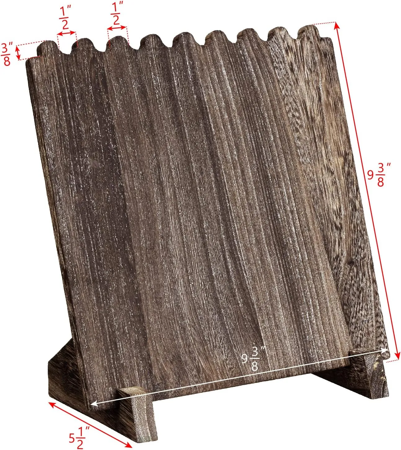 MOOCA Wooden Plank Necklace Jewelry Display Stand for 8 Necklaces, Jewelry Display Holder, Wood Plank Storage Stand Holder, Coffee Color