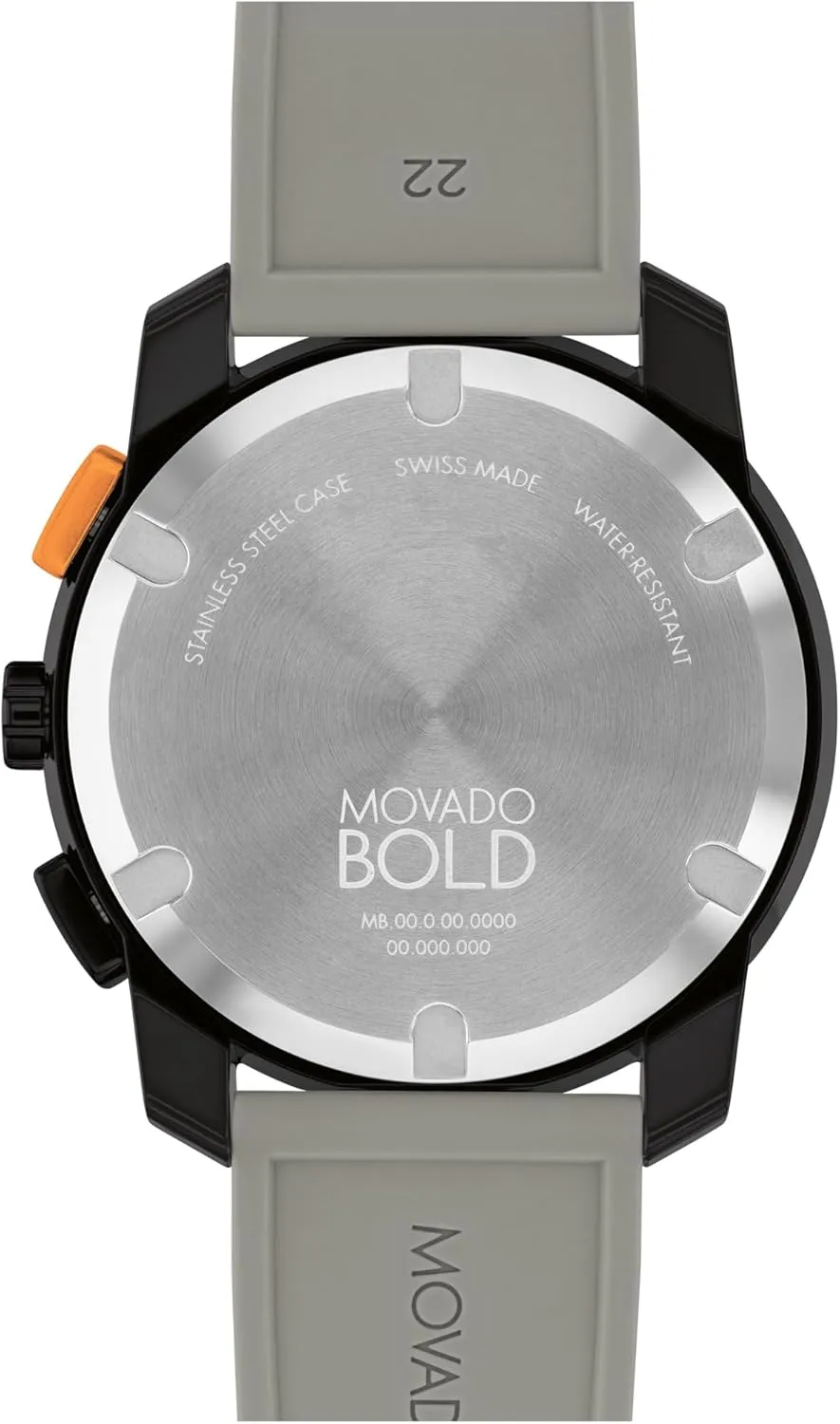 Movado Bold TR90 Men's Luxury Chronograph Watch - Swiss Quartz Movement, Silicone Strap, Water Resistance 30 Meters (3ATM) - Sporty Timepiece - Gift for Him - 43.5mm