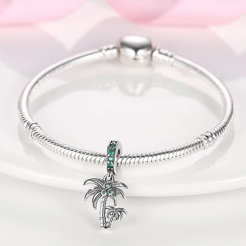 MULA 925 Sterling Silver Charms for Bracelets and Necklaces Airplane Passport Dangle Pendants Beads Butterfly Dragonfly Charms Jewelry Charm for Women