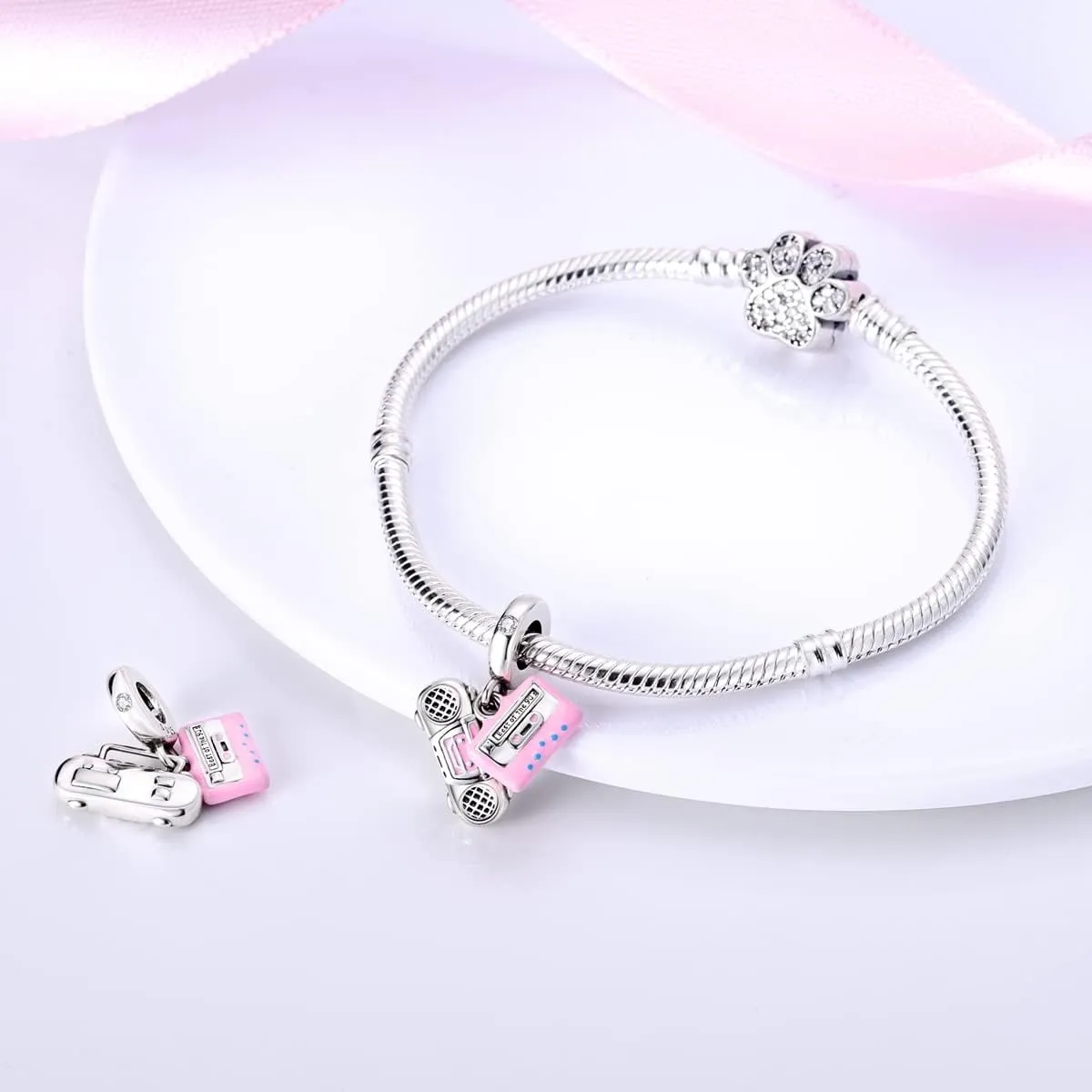 MULA 925 Sterling Silver Charms for Bracelets and Necklaces Dangle Pendants Beads Family Tree Charms Jewelry for Women