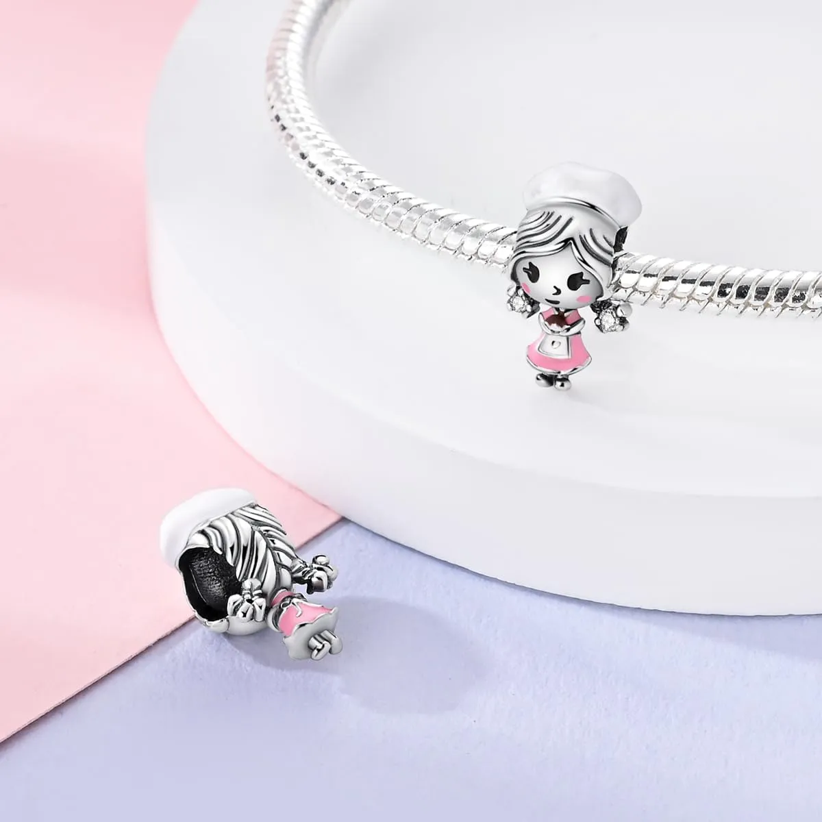 MULA 925 Sterling Silver Charms for Bracelets and Necklaces Lipstick and Bag Dangle Pendants Tower Camera Beads Jewelry Charms for Women