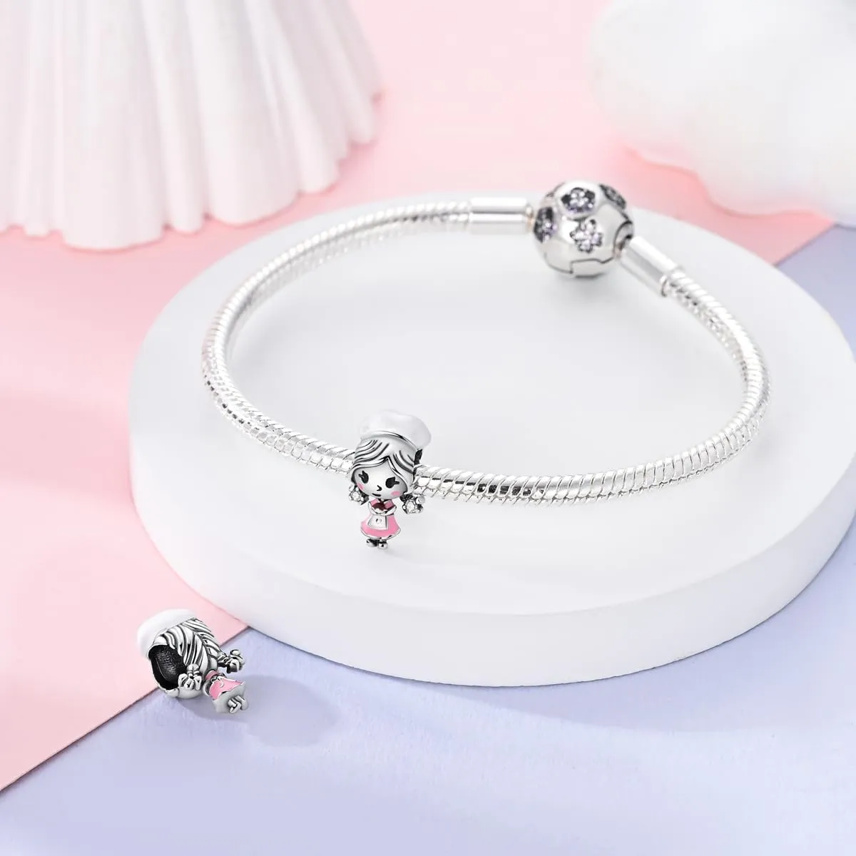 MULA 925 Sterling Silver Charms for Bracelets and Necklaces Lipstick and Bag Dangle Pendants Tower Camera Beads Jewelry Charms for Women