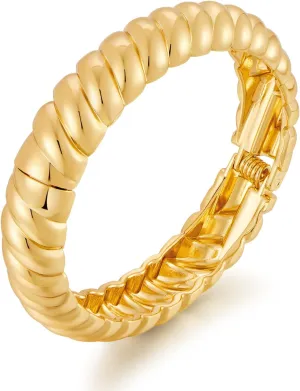 MUYAN Chunky Twisted Bangle Bracelet for Women Thick Statement Bracelet Fashion Jewelry