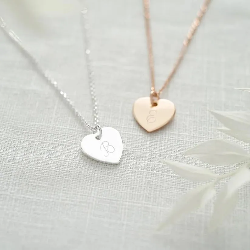 Mysha & Co New York Personalized Eternal Initial Heart Pendant