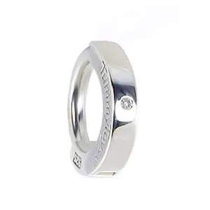 Natural Diamond Navel Ring Belly Button by TummyToys | Solid Sterling Silver Body Jewelry | 14G | Made in the USA