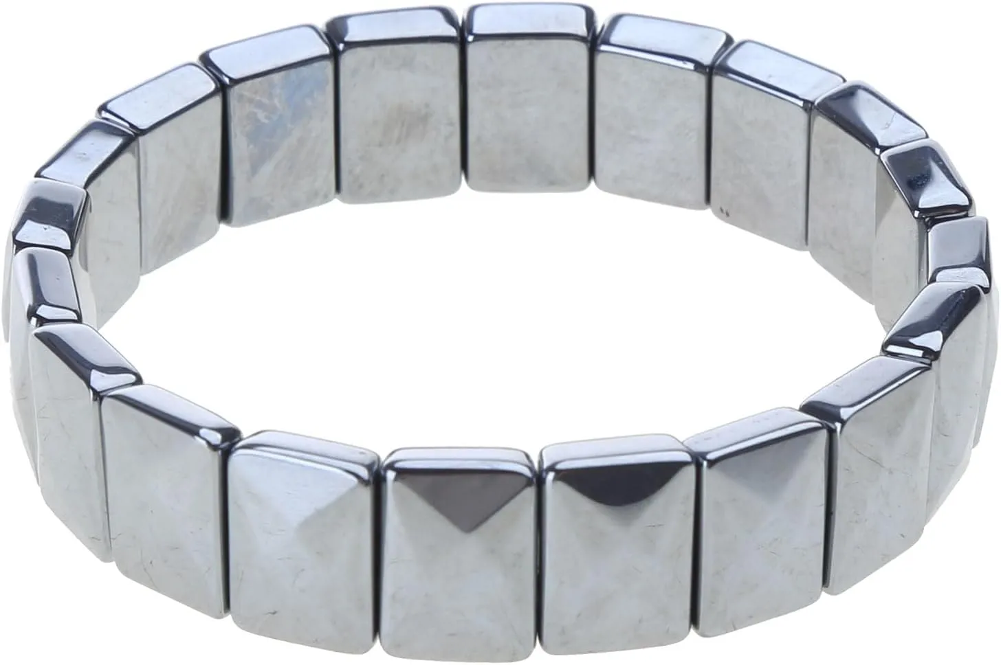 Natural Terahertz Bracelet Hand Row Chamfer Bracelets Men Women Jewelry Birthday