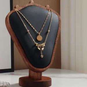 Necklace Display Stand  Wooden Jewelry Stand Organizer for Necklaces & Pendants, Mannequin Tower Model, Counter & Dresser Storage, Ideal for Retail & Home Use