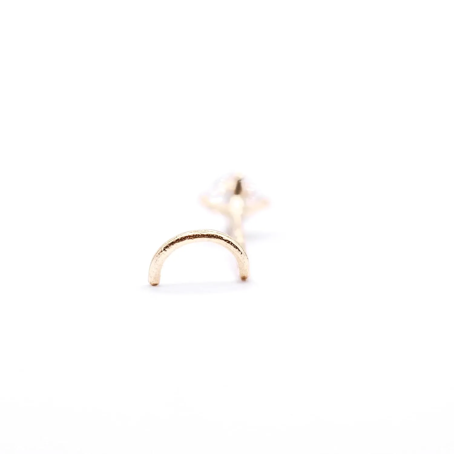 Nose Studs,14K Gold Cubic Zirconia Nose Ring 1.5mm, Nose Rings for Women, 22G Corkscrew Nose Ring, Nose Rings Studs Nose Piercing Jewelry
