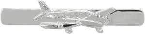 Novelty Silver Tone Light Airplane Tie Clip In Box Light Sport Aircraft Tie Bar