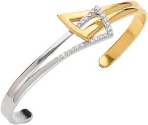 OAK & LUNA - Designer Bold Bonds Mixed Metals Collection with 0.25 ct Diamonds - Luxury Jewelry for Her, Women, Wife - Dainty Gift for Anniversary, Birthday, Christmas