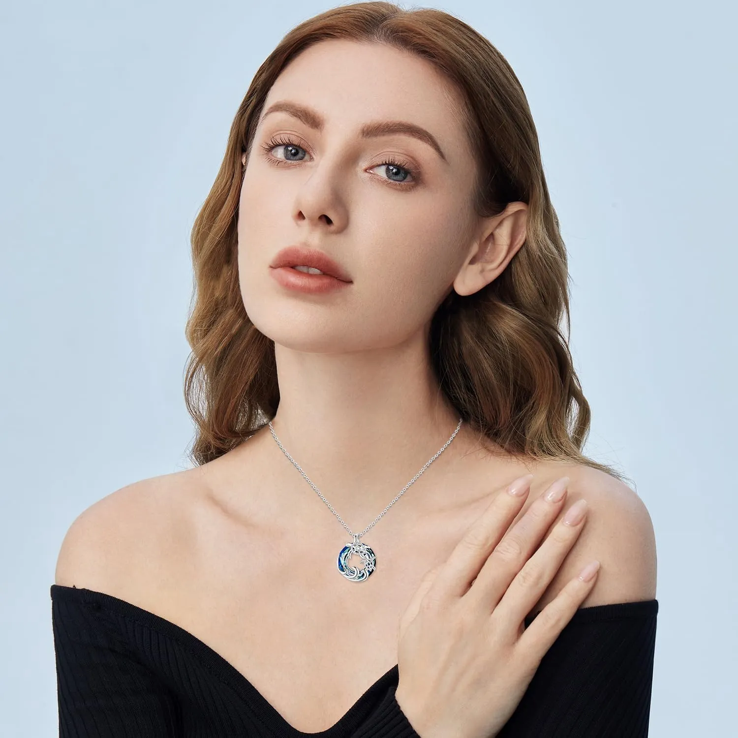 Odinstone Sea Turtle Necklace for Women, Sterling Silver Tortoise Necklaces Pendant Ocean Jewelry Gifts for Mom