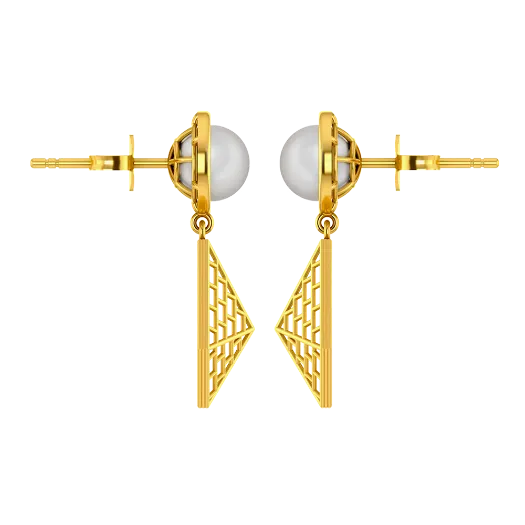 Opalescent Ore Gold Earrings