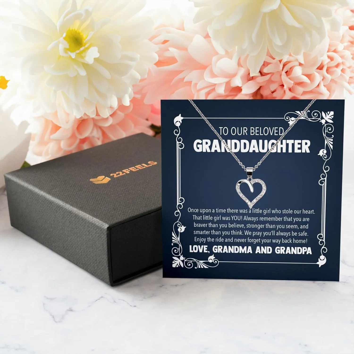 Original Jewelry with Message Cards - Adult Granddaughter Gift Ideas - Womens Necklaces for graduations, special occasions, birthdays etc.